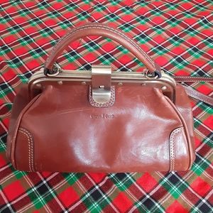 Brown leather purse